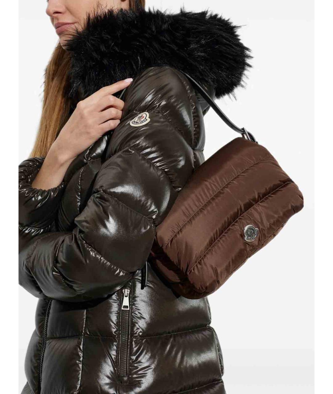 MONCLER Коричневая сумка через плечо, фото 4