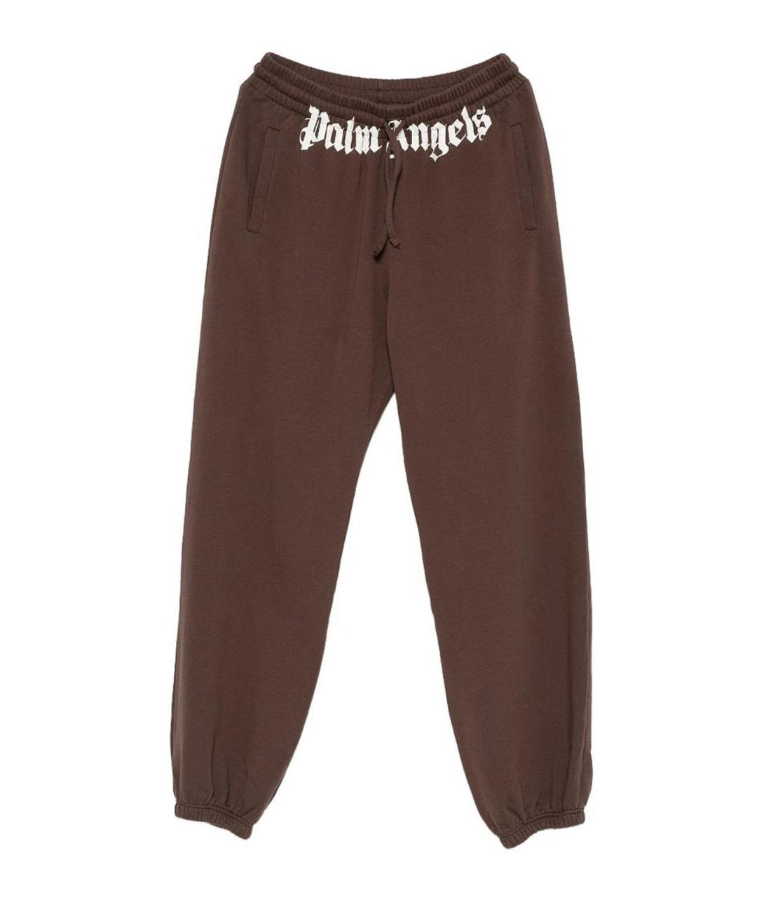PALM ANGELS Коричневые хлопковые повседневные брюки, фото 1