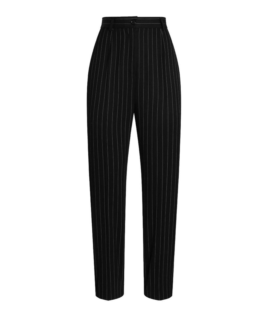DOLCE&GABBANA Черные шерстяные брюки узкие, фото 1