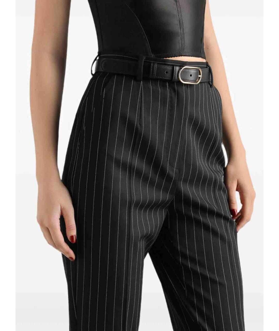 DOLCE&GABBANA Черные шерстяные брюки узкие, фото 3