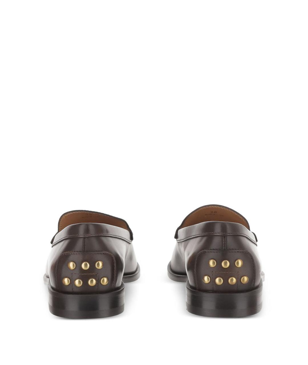 TOD'S Коричневые кожаные лоферы, фото 5