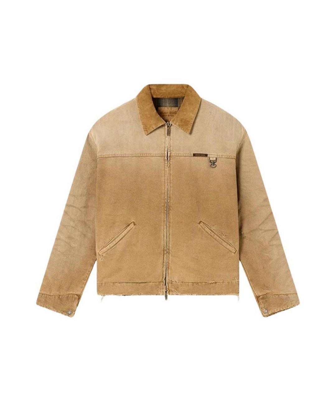 GOLDEN GOOSE Бежевая хлопковая куртка, фото 8