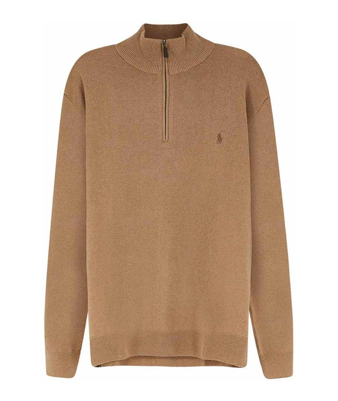 POLO RALPH LAUREN Бежевый шерстяной джемпер / свитер, фото 1