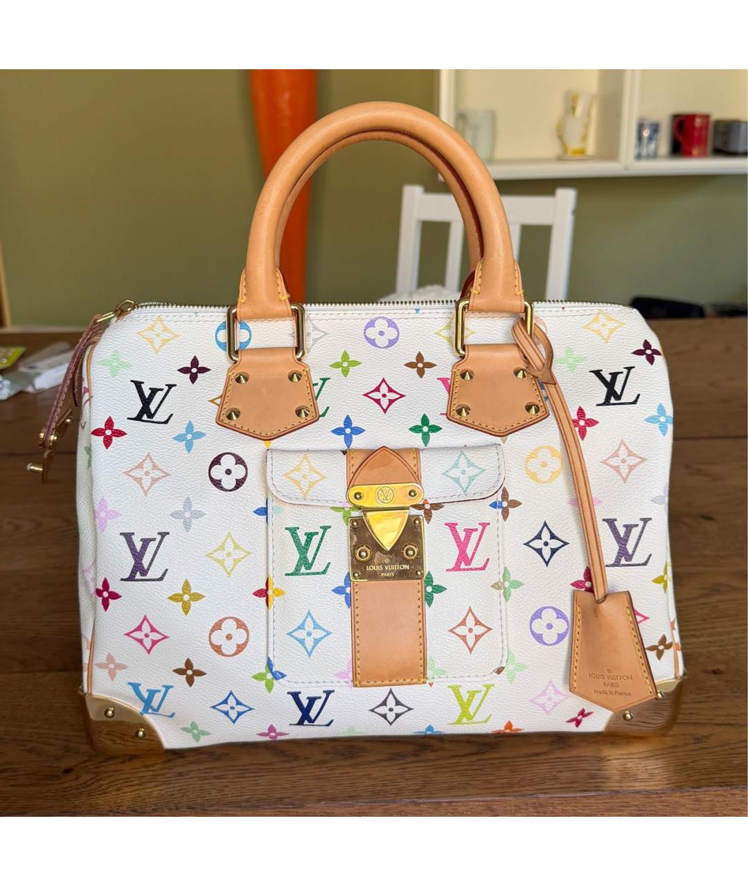 LOUIS VUITTON Кожаная сумка с короткими ручками, фото 9