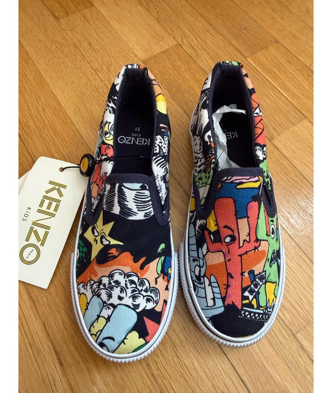 KENZO Мульти текстильные кеды, фото 3