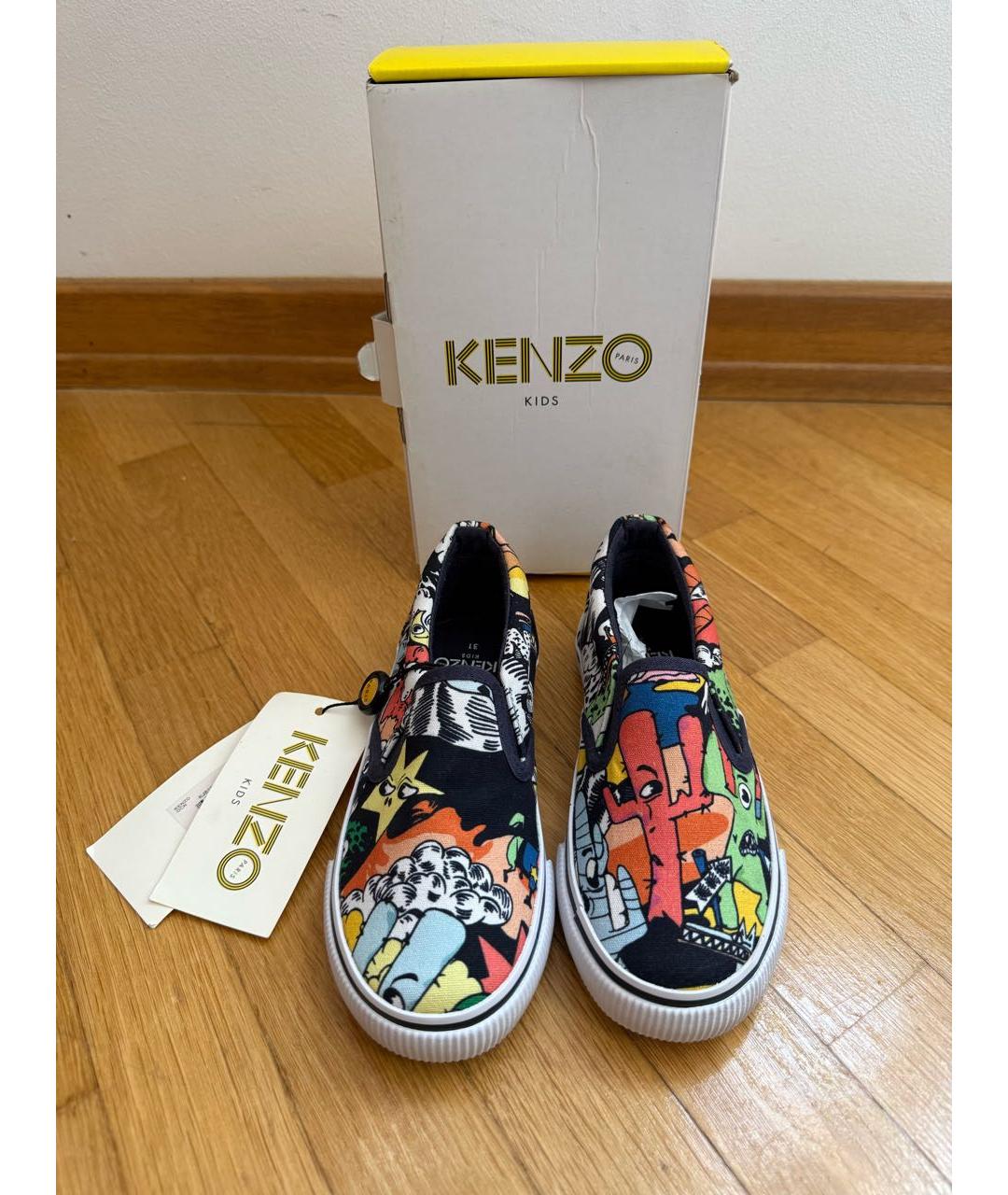 KENZO Мульти текстильные кеды, фото 2