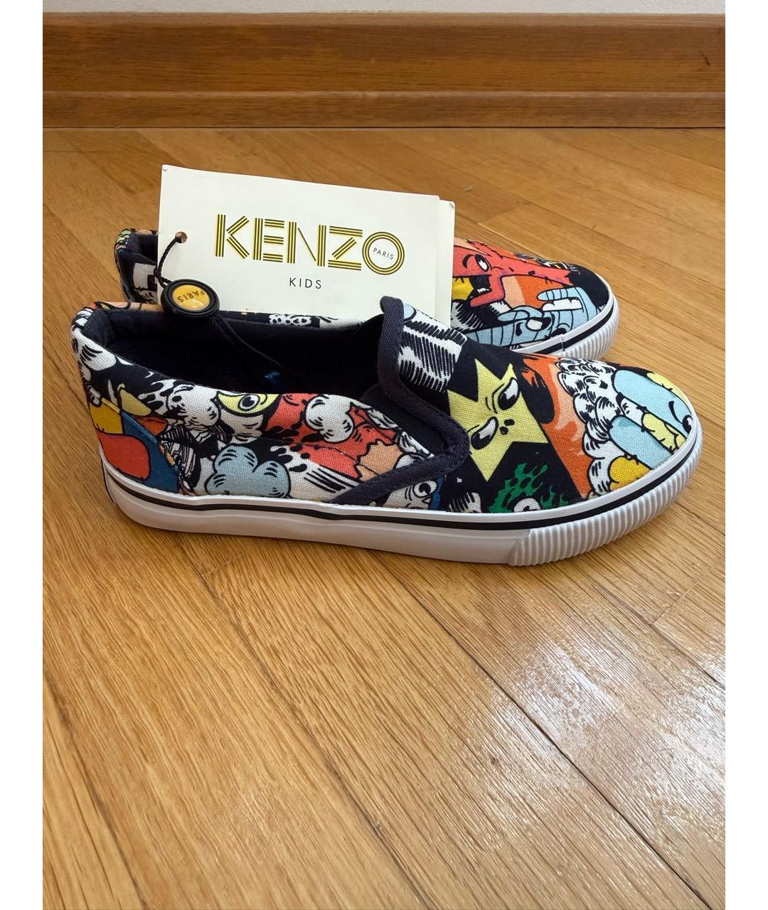 KENZO Мульти текстильные кеды, фото 7