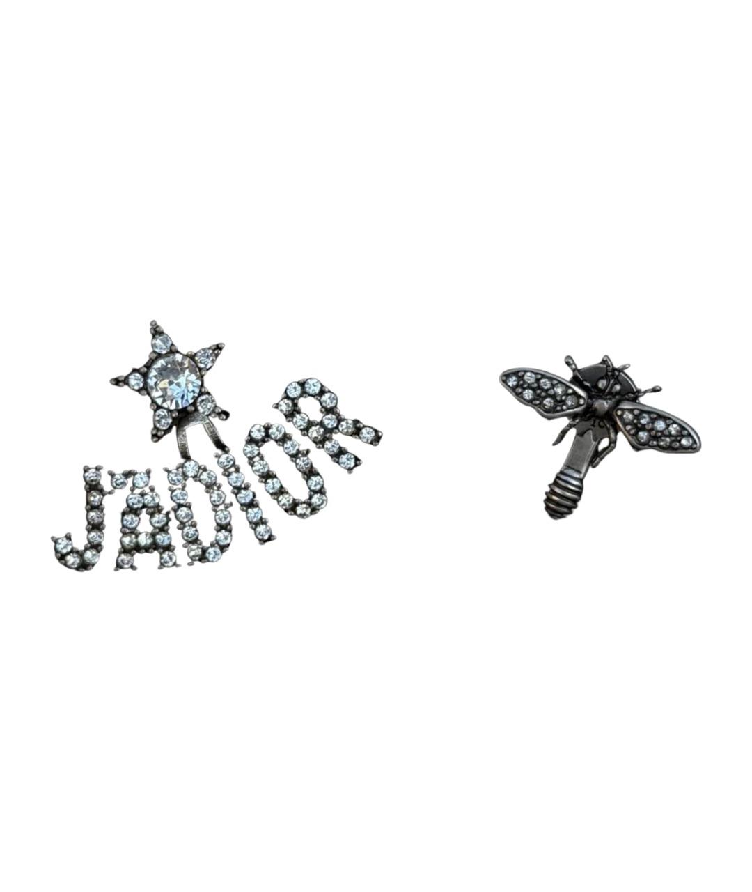 CHRISTIAN DIOR Серебряные металлические серьги, фото 1