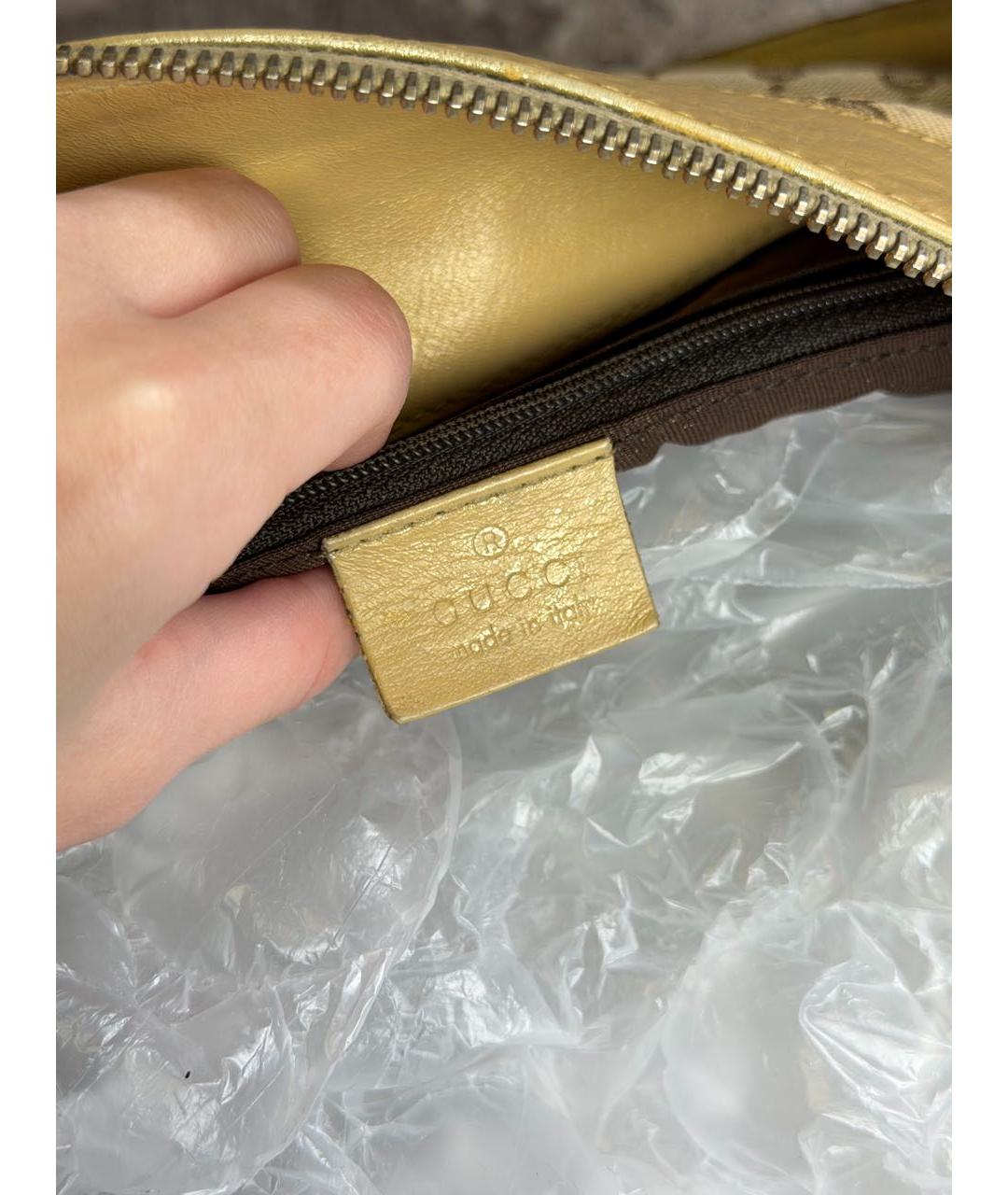 GUCCI Бежевая тканевая сумка тоут, фото 4
