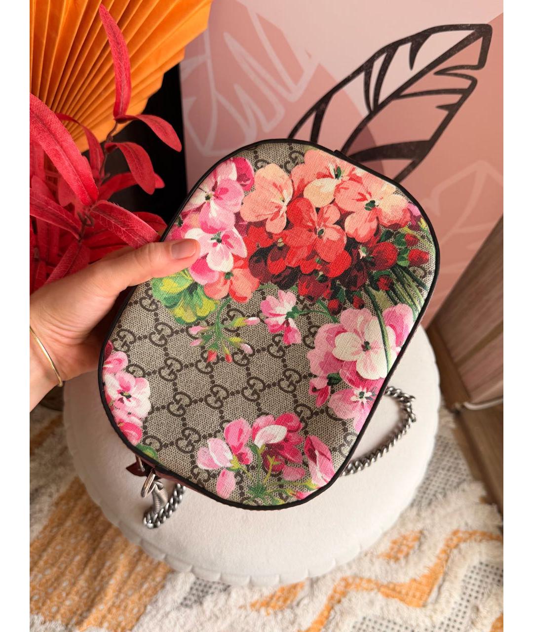 GUCCI Бордовая кожаная сумка через плечо, фото 3