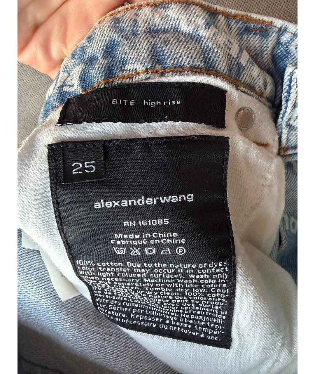 ALEXANDER WANG Голубые деним шорты, фото 4