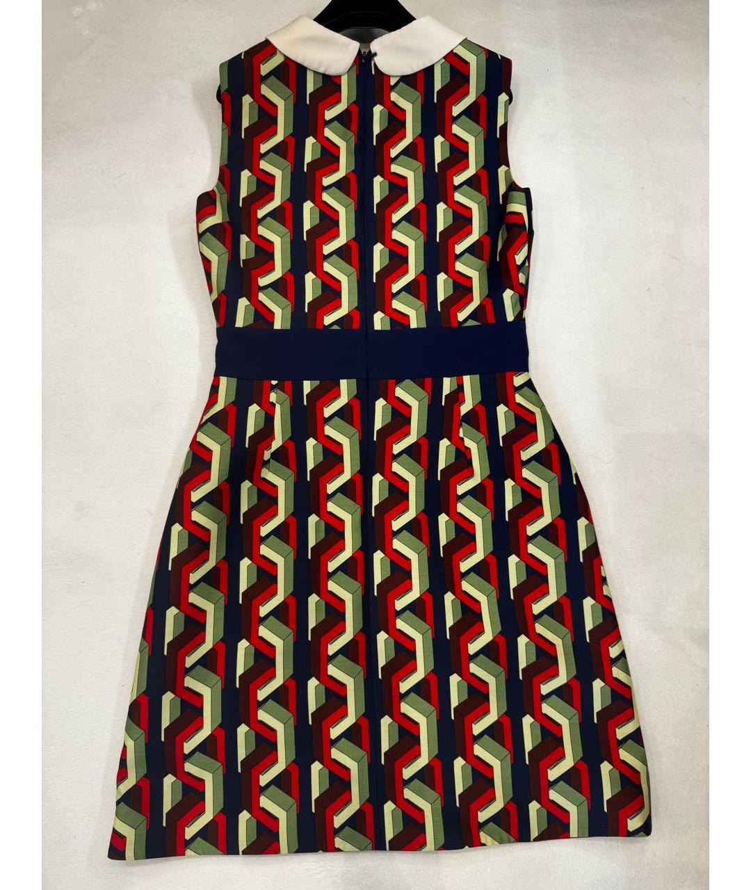 GUCCI Мульти шерстяное повседневное платье, фото 2