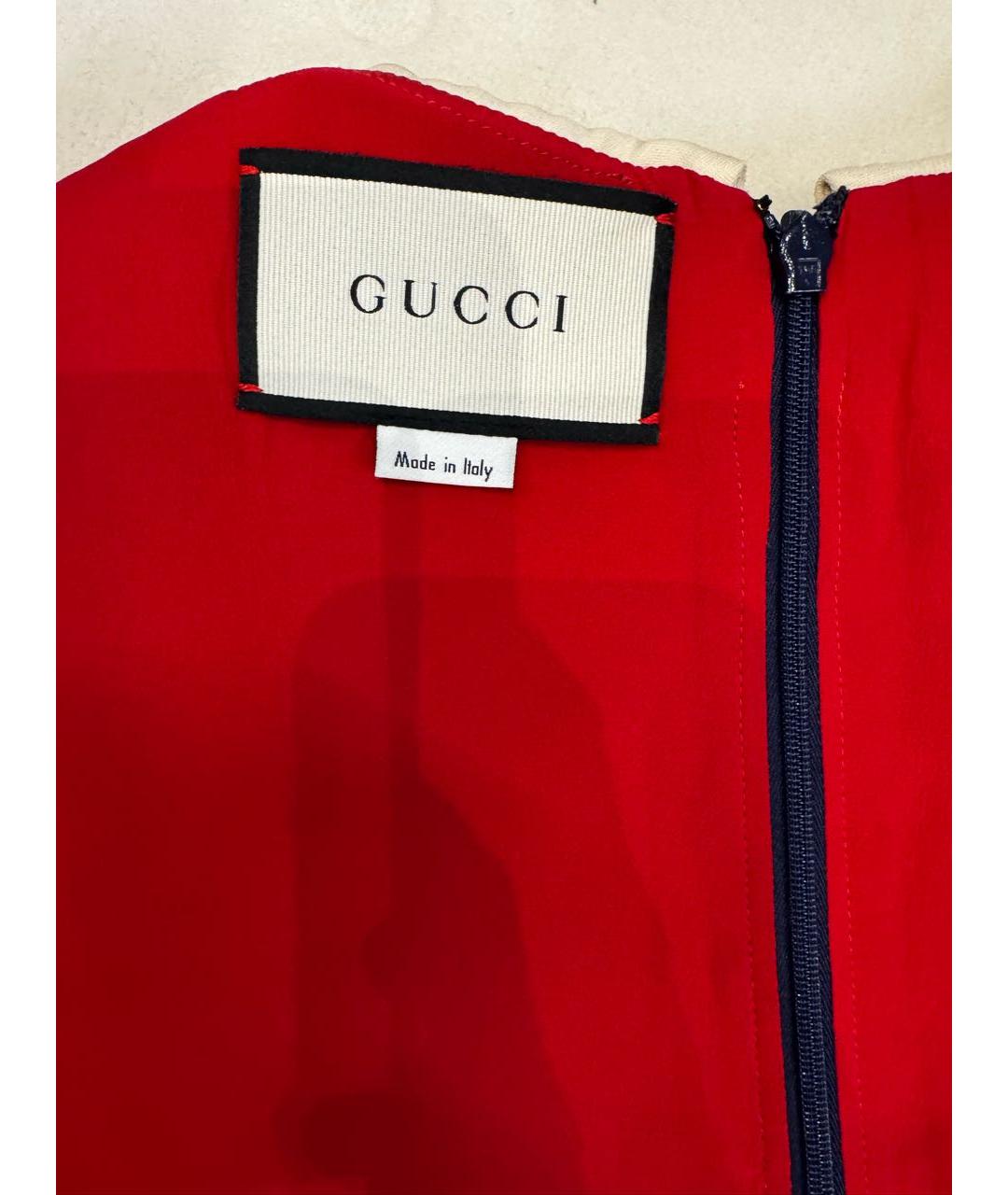 GUCCI Мульти шерстяное повседневное платье, фото 3