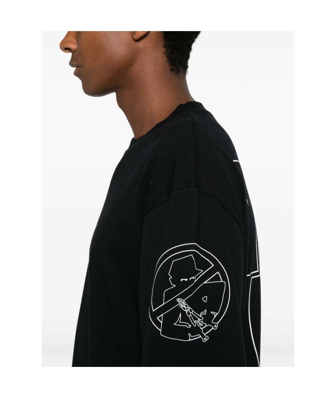 OFF-WHITE Черная футболка, фото 2