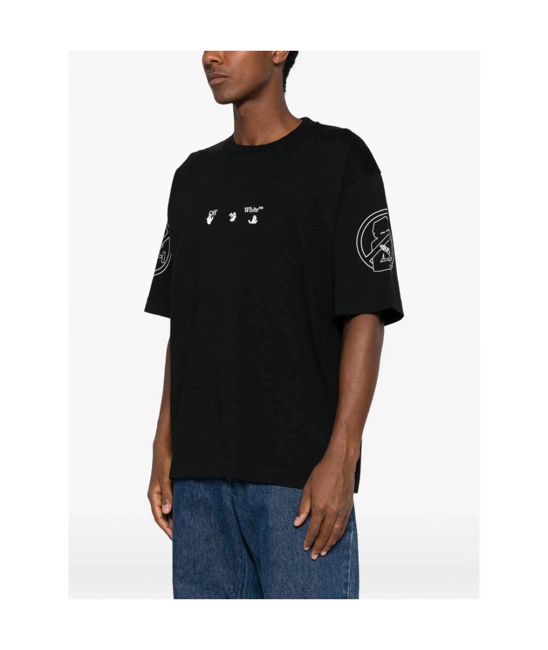 OFF-WHITE Черная футболка, фото 4