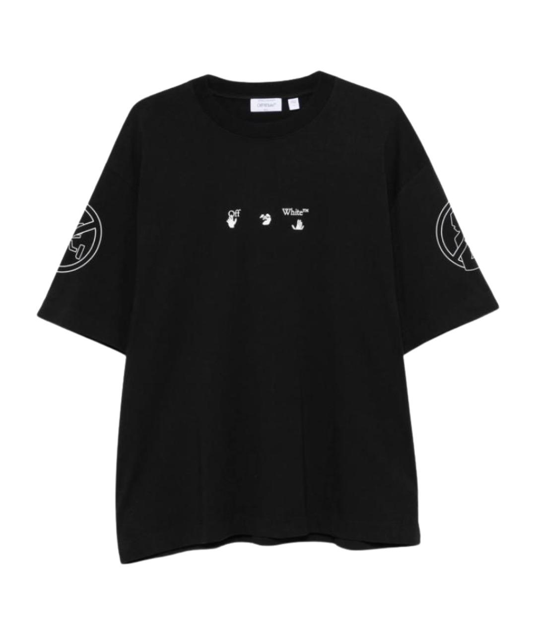 OFF-WHITE Черная футболка, фото 1