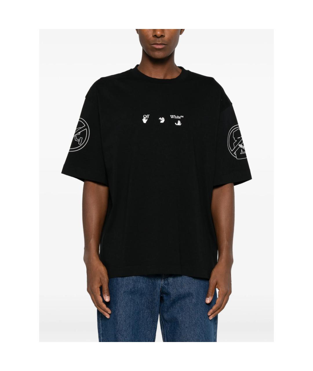 OFF-WHITE Черная футболка, фото 3