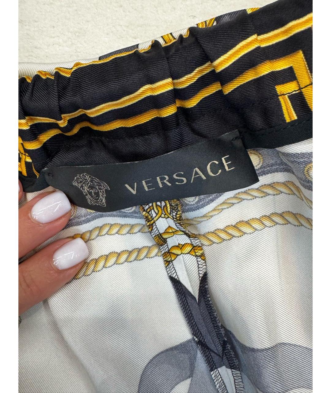VERSACE Шелковая юбка миди, фото 8