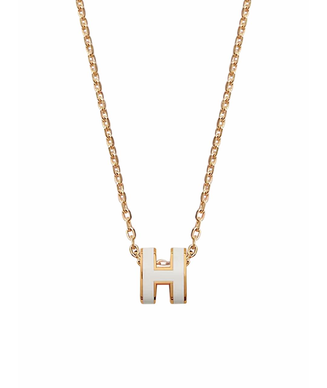 HERMES Белая металлическая подвеска, фото 1
