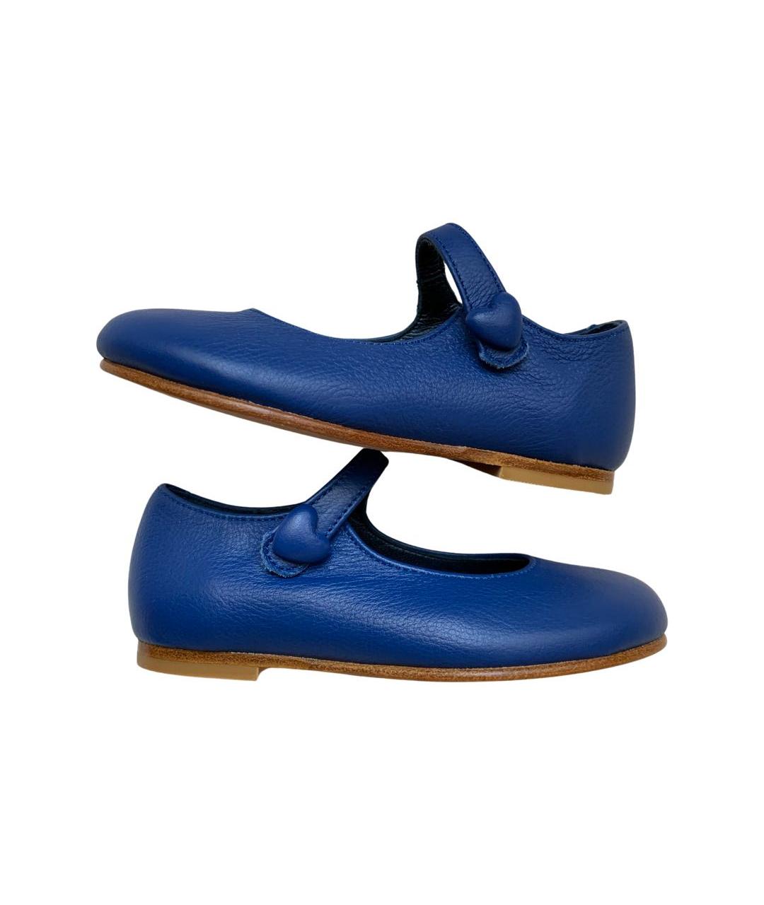 BONPOINT Синие кожаные балетки и туфли, фото 4