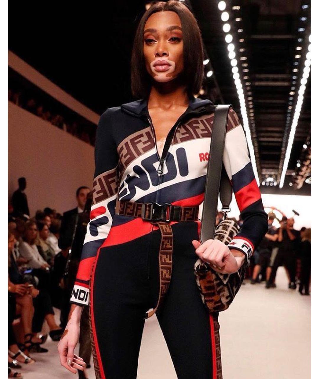 FENDI Темно-синий полиэстеровый комбинезон, фото 7