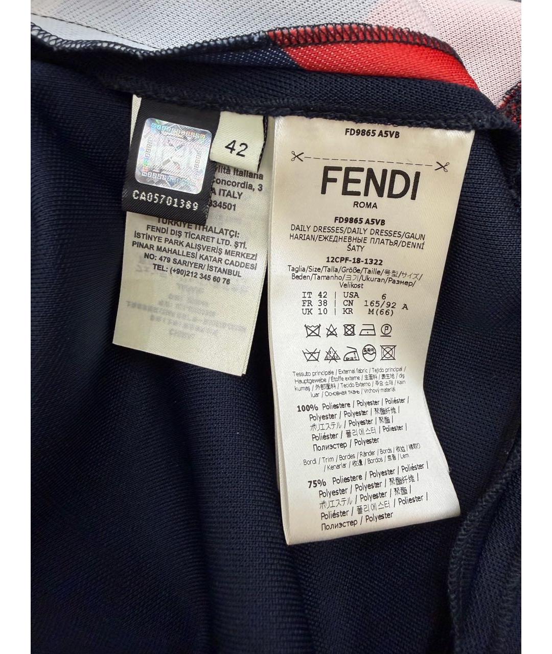 FENDI Темно-синий полиэстеровый комбинезон, фото 2