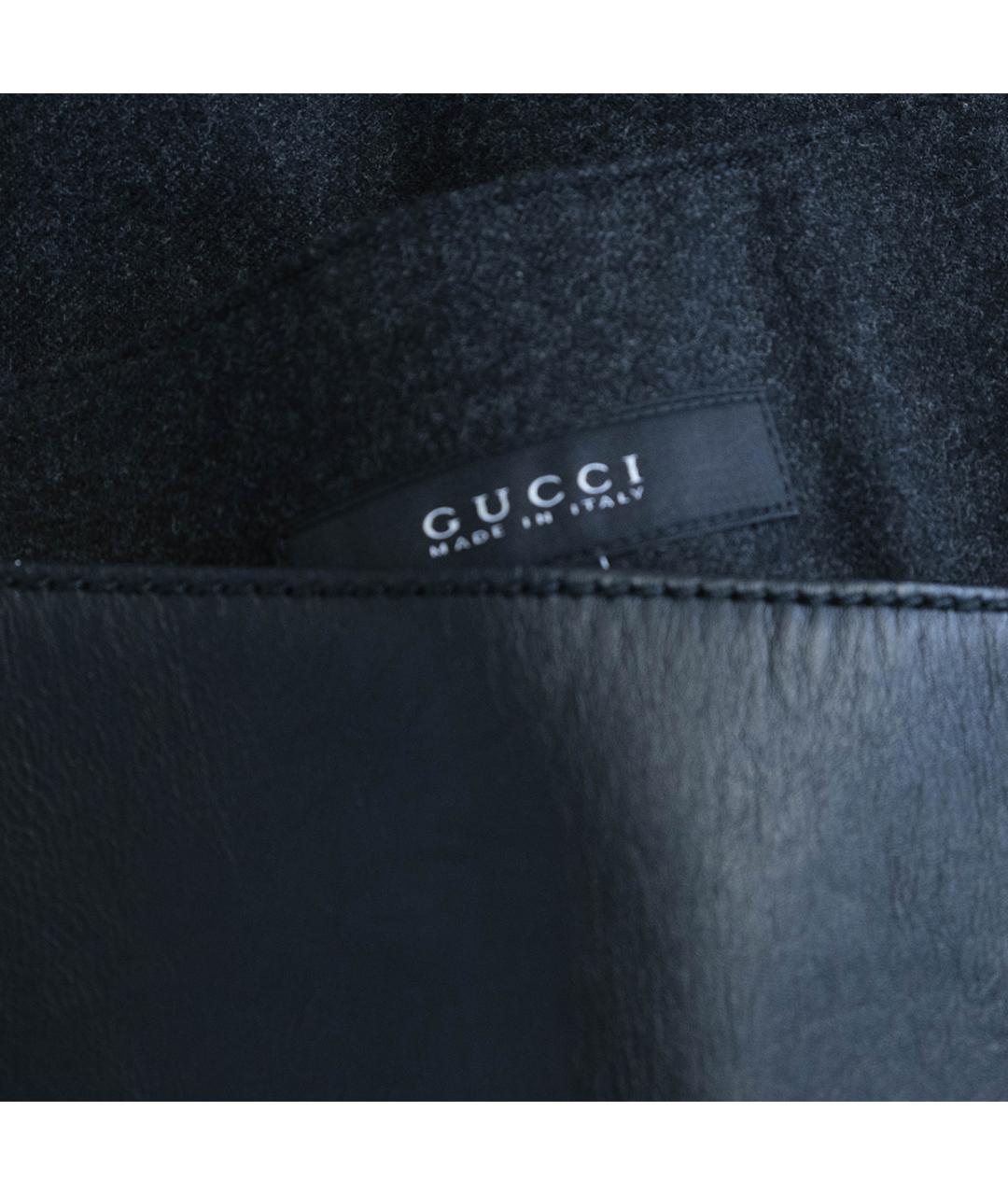 GUCCI Серая шерстяная юбка мини, фото 5