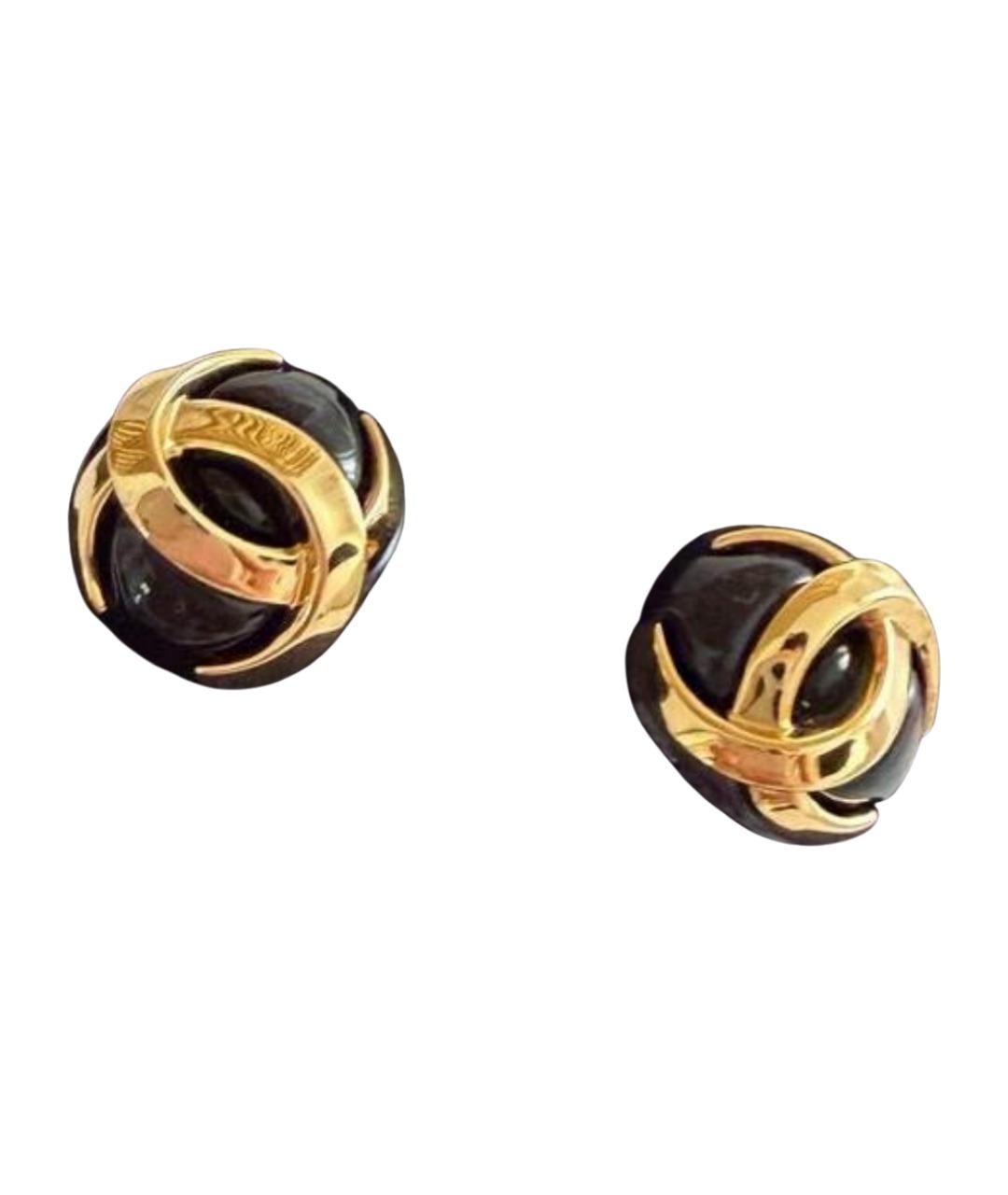 CHANEL Черные серьги, фото 1