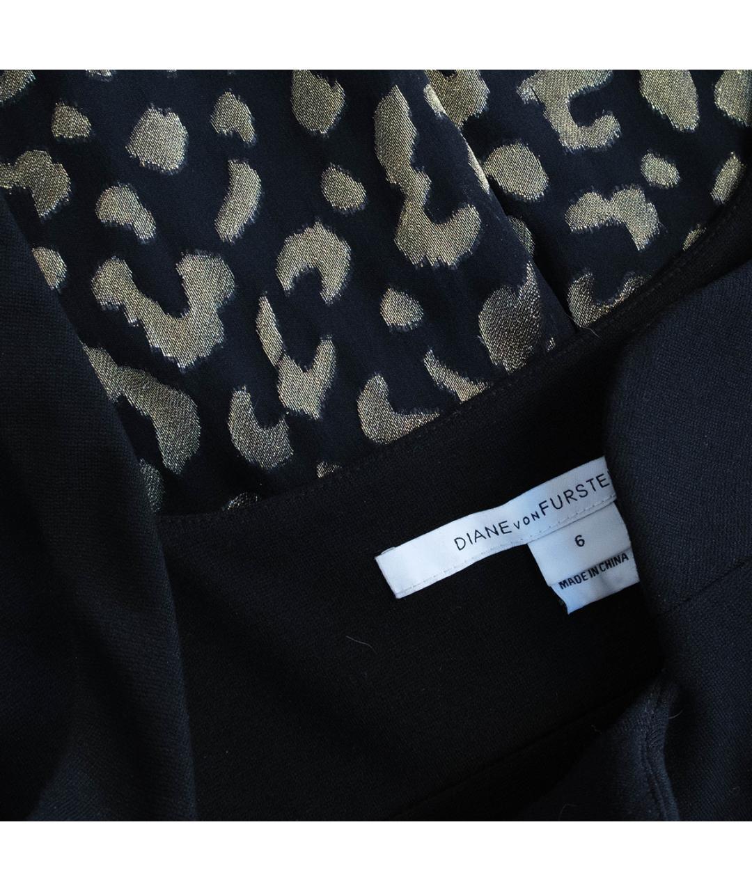 DIANE VON FURSTENBERG Черное шелковое повседневное платье, фото 4