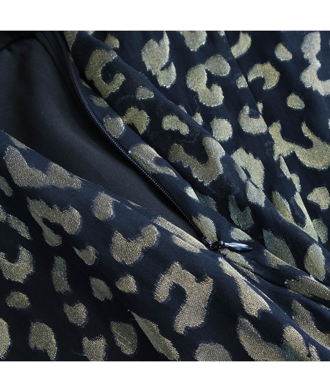 DIANE VON FURSTENBERG Черное шелковое повседневное платье, фото 5