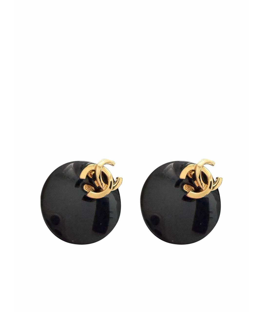 CHANEL Черные серьги, фото 1
