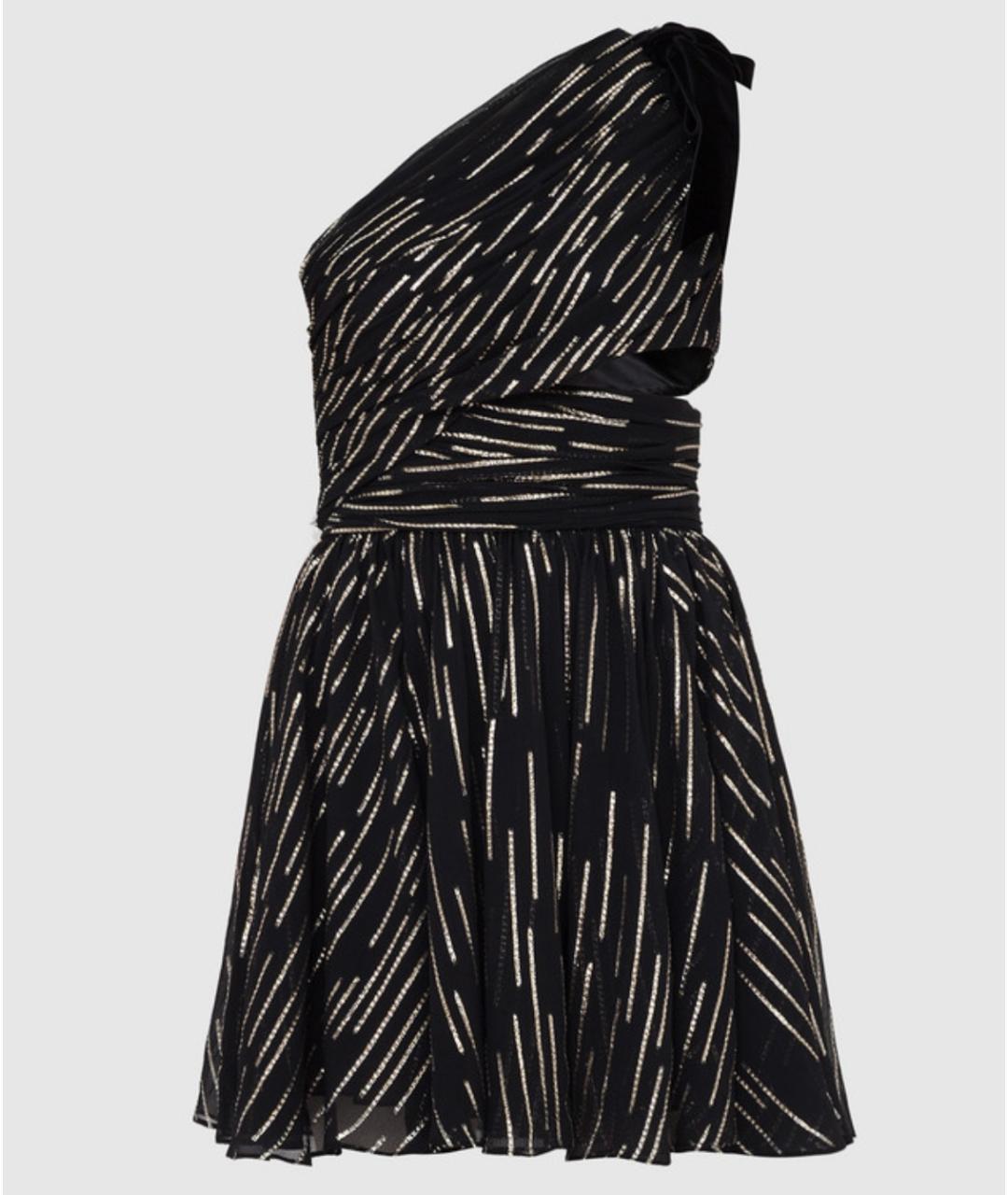 SAINT LAURENT Черное шелковое коктейльное платье, фото 5