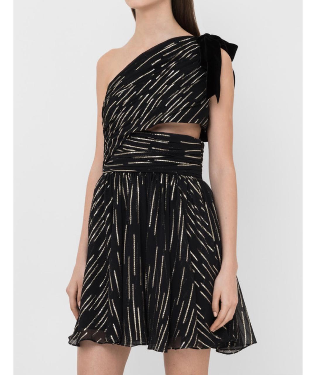 SAINT LAURENT Черное шелковое коктейльное платье, фото 2