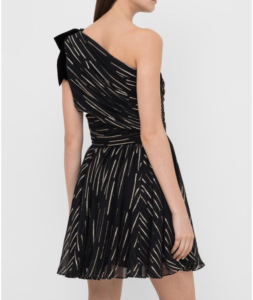 SAINT LAURENT Черное шелковое коктейльное платье, фото 3