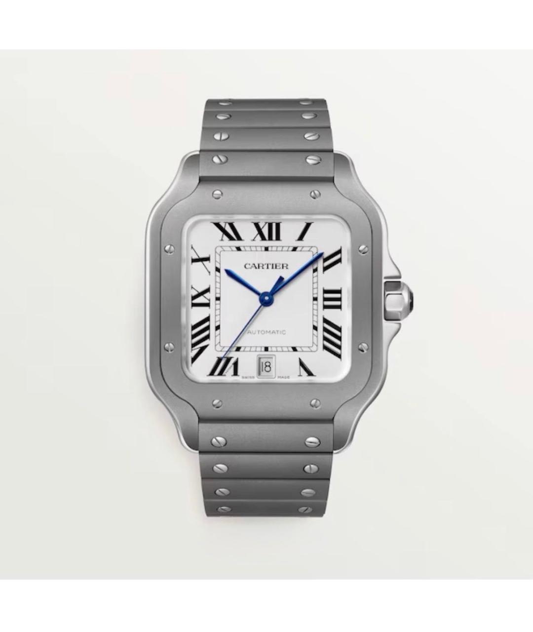 CARTIER Серые металлические часы, фото 4