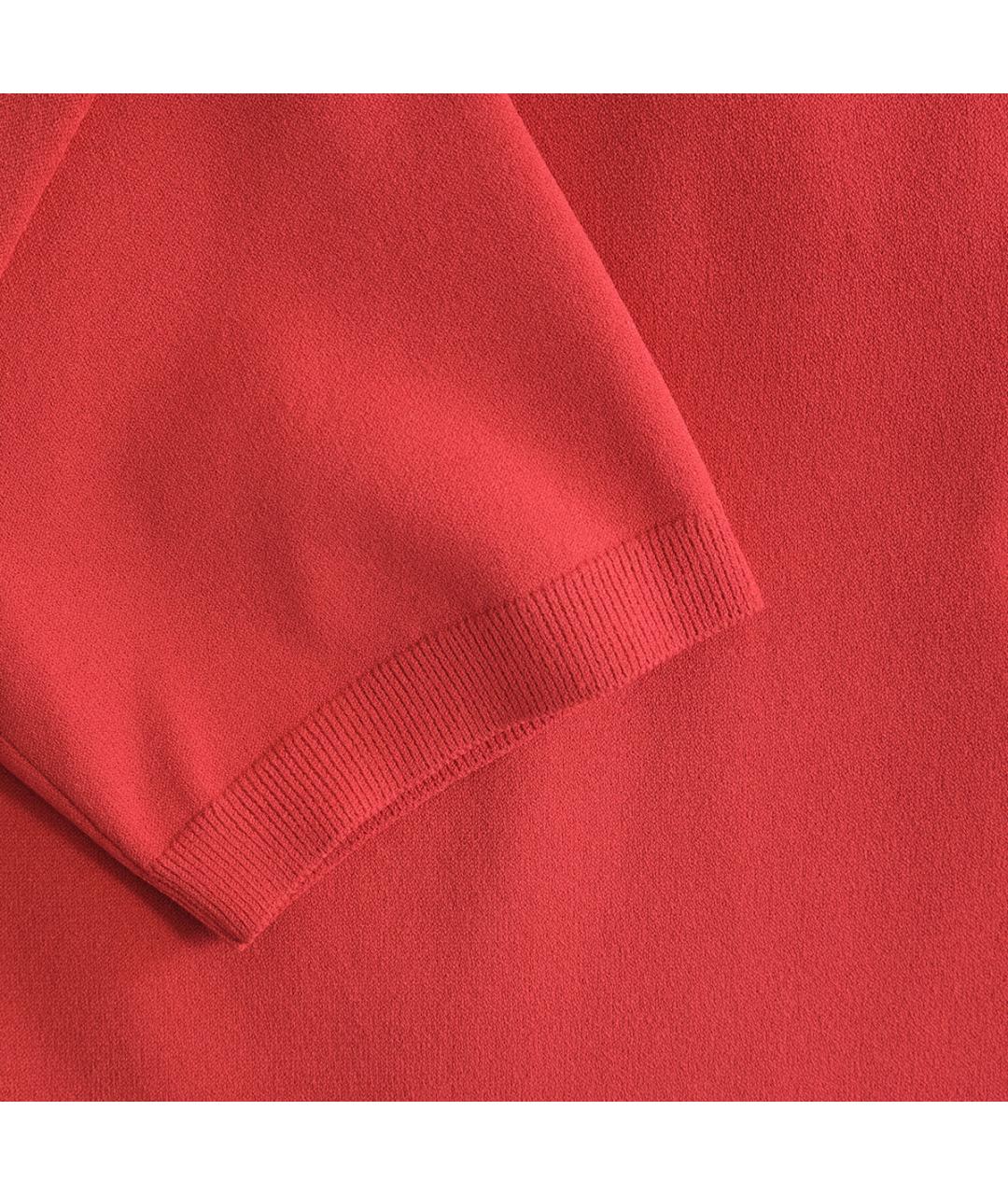 VALENTINO Красное вискозное повседневное платье, фото 5