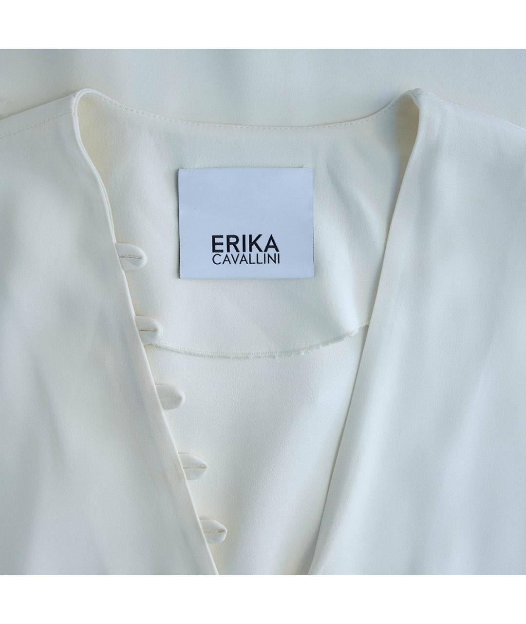 ERIKA CAVALLINI Белое вискозное повседневное платье, фото 3