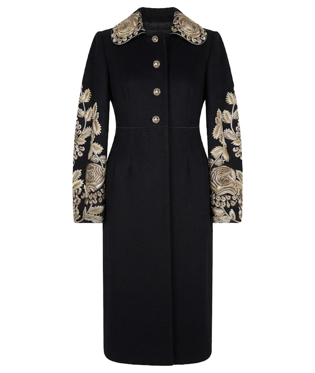 DOLCE&GABBANA Черное шерстяное пальто, фото 1