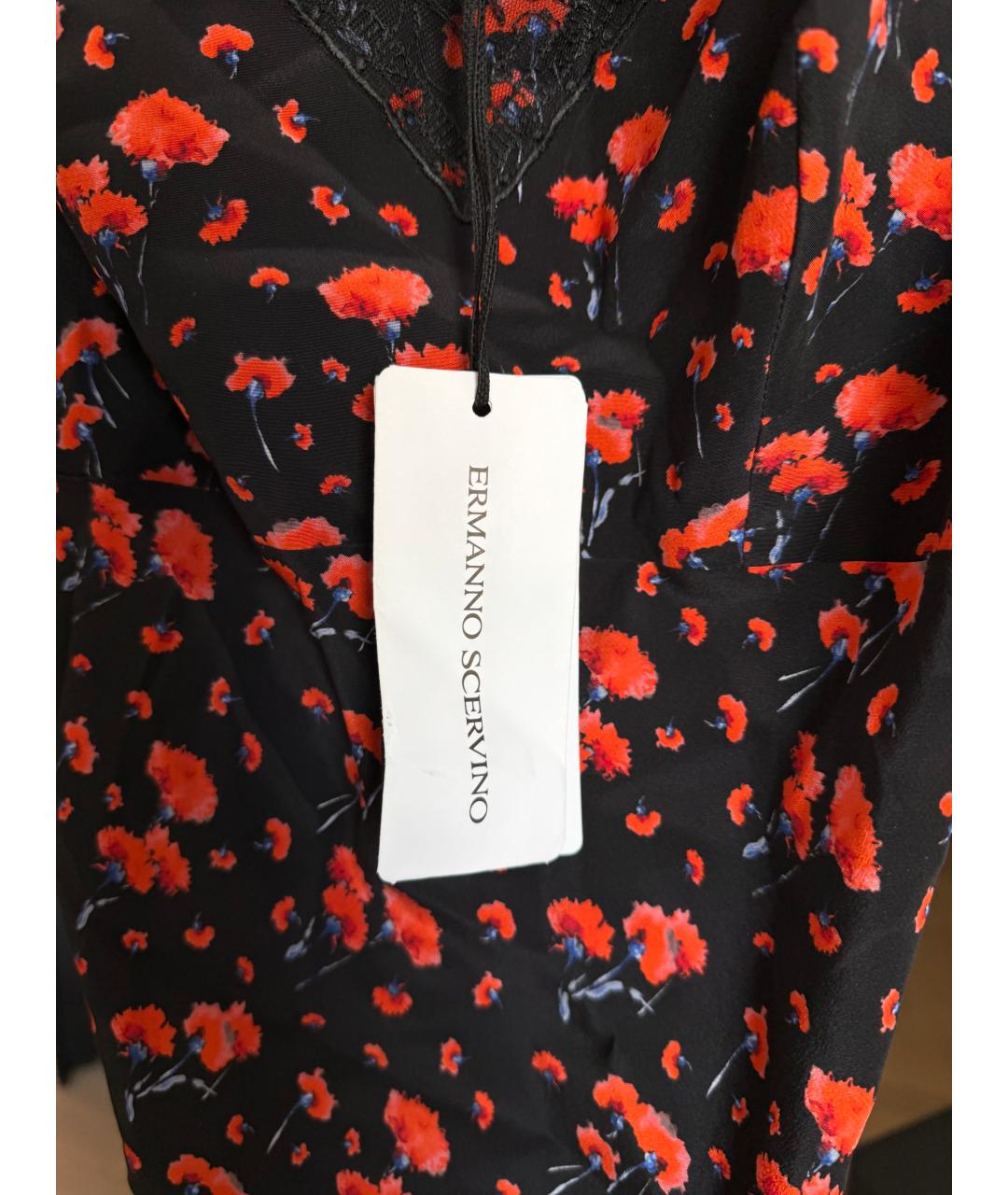 ERMANNO SCERVINO Черное шелковое вечернее платье, фото 3