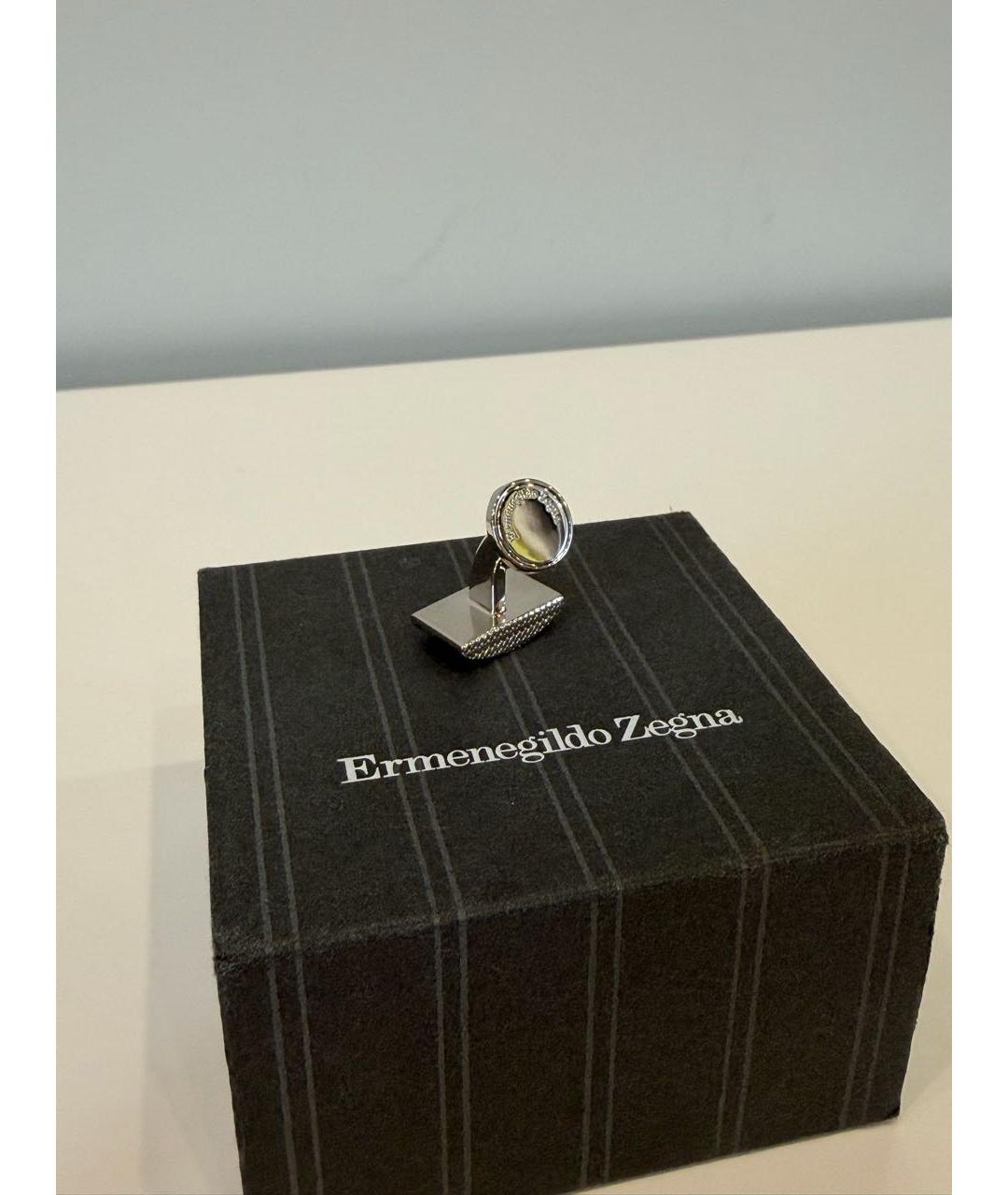 ERMENEGILDO ZEGNA XXX Черные металлические запонки, фото 2