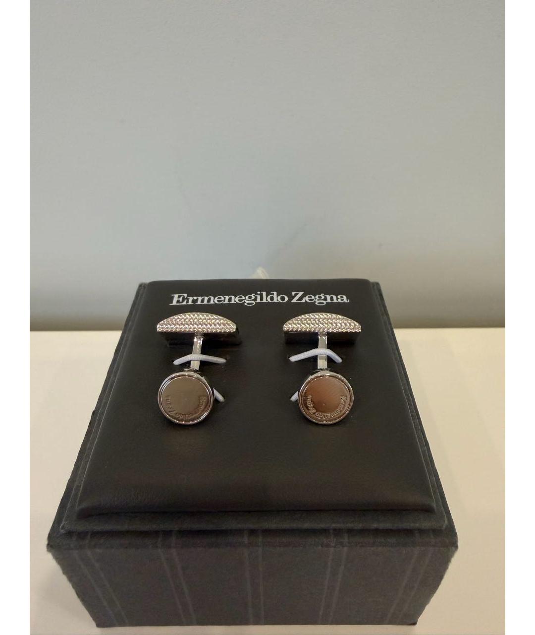 ERMENEGILDO ZEGNA XXX Черные металлические запонки, фото 3