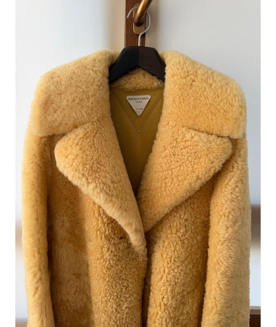 BOTTEGA VENETA Бежевая шерстяная дубленка, фото 3