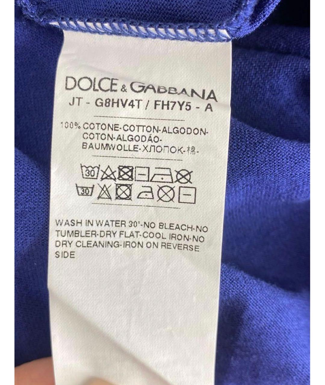 DOLCE&GABBANA Черная хлопковая футболка, фото 6