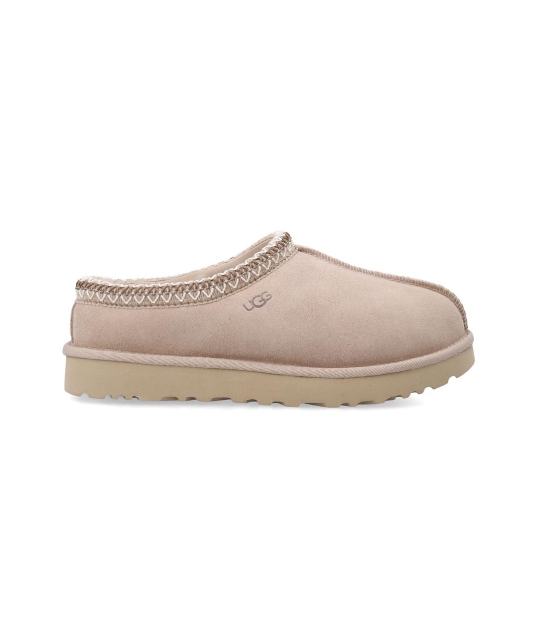 UGG Бежевые замшевые сабо, фото 4