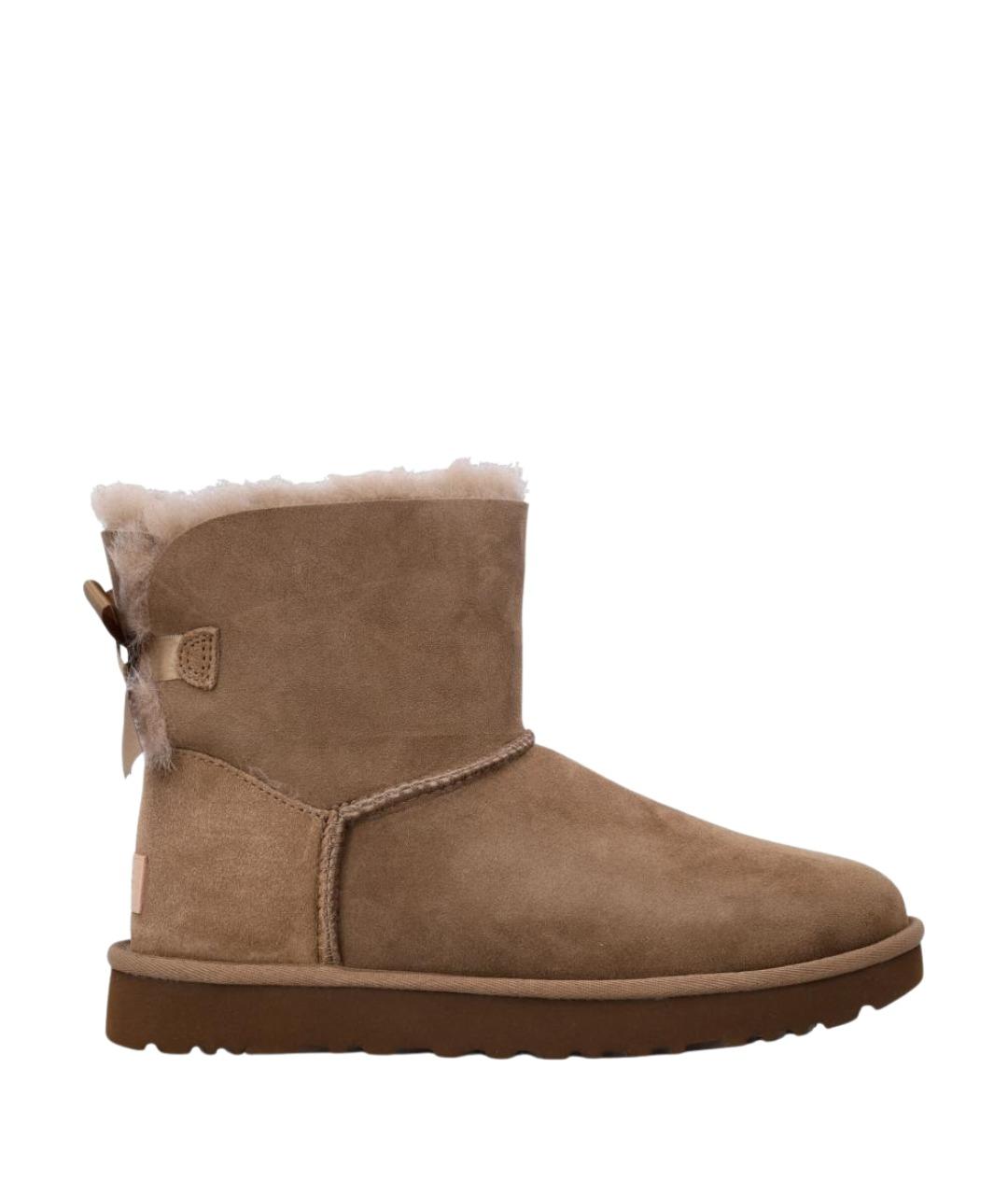 UGG Бежевые замшевые полусапоги, фото 1