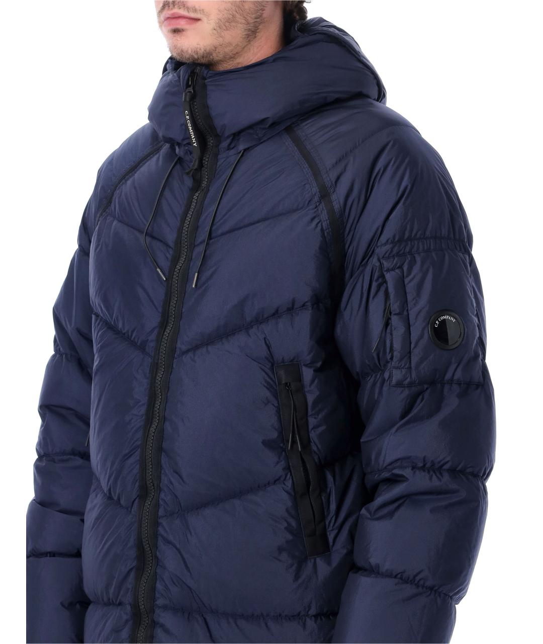 CP COMPANY Синий полиамидовый пуховик, фото 3