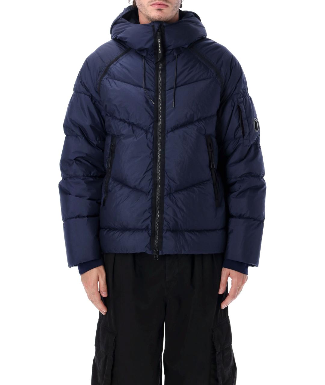 CP COMPANY Синий полиамидовый пуховик, фото 1