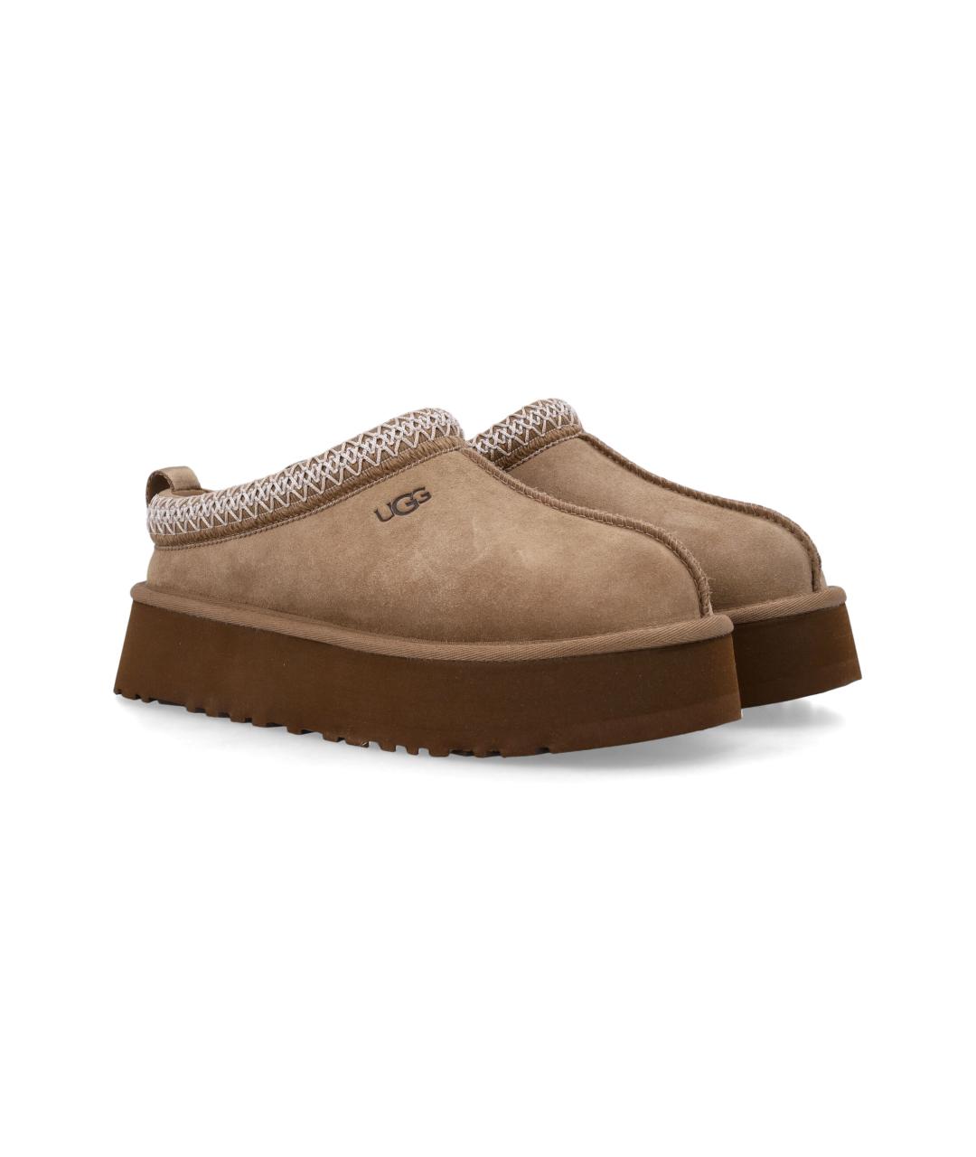 UGG Бежевые замшевые сабо, фото 2