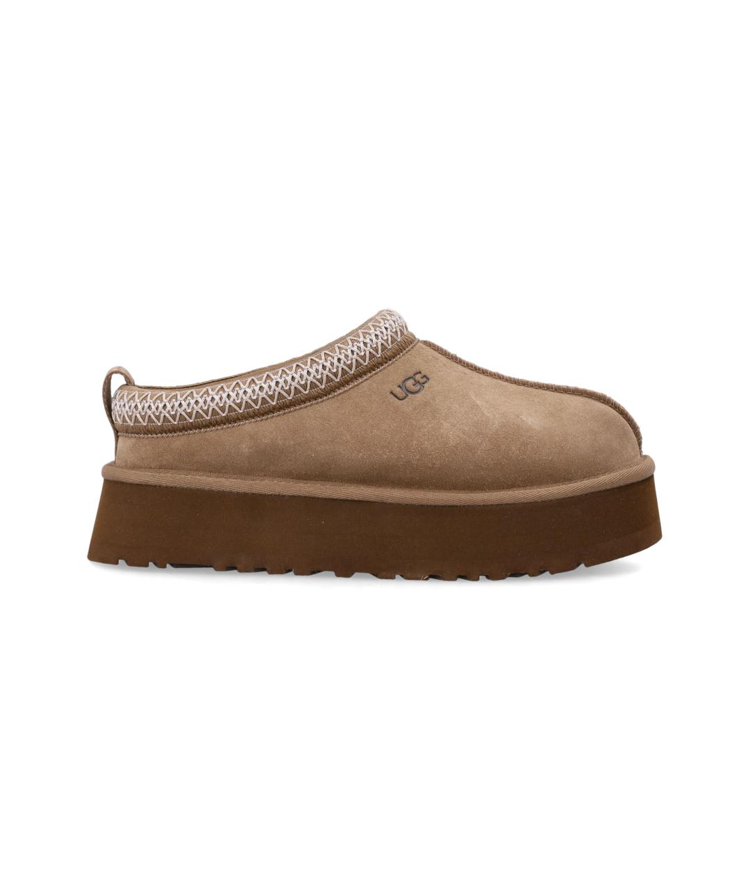 UGG Бежевые замшевые сабо, фото 4