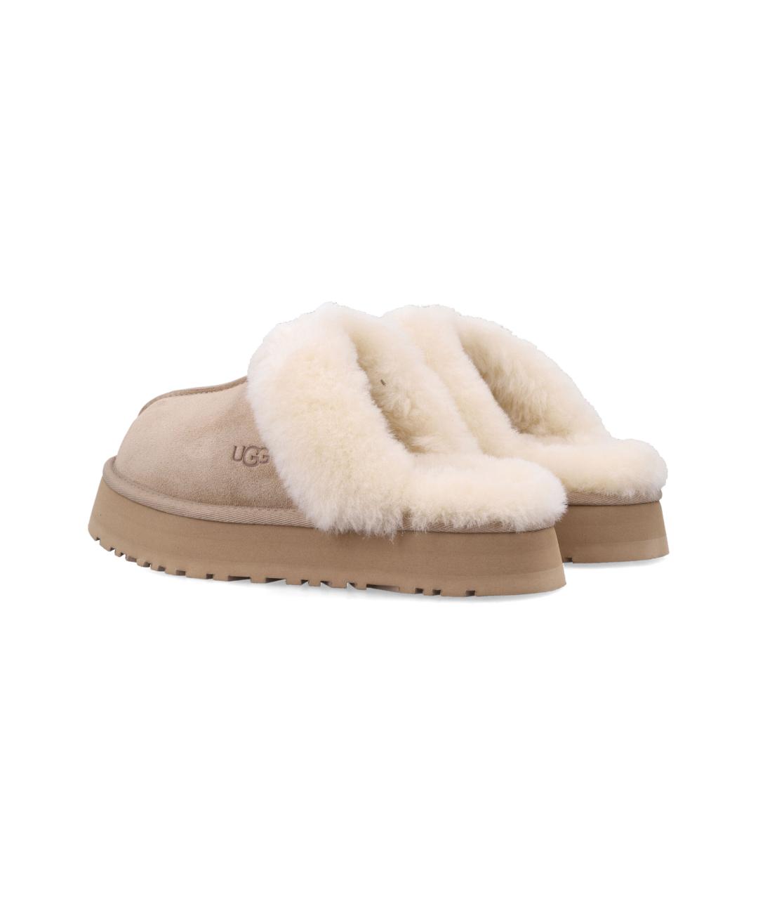 UGG Бежевые замшевые сабо, фото 4